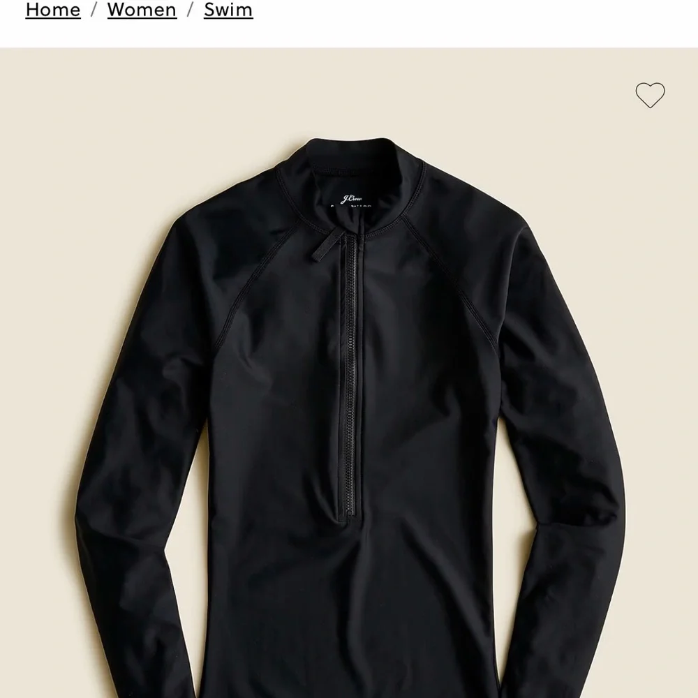 NWT JCrew navy long sleeved rash guard UPF50